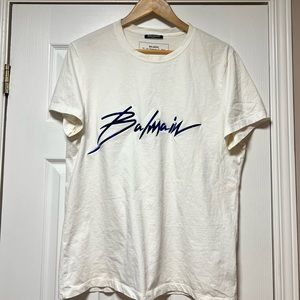 Balmain Metallic Script T-shirt